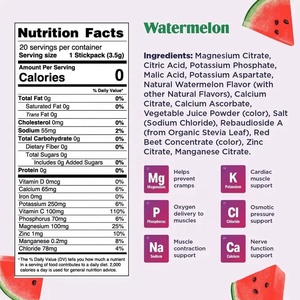 Oem Formula - Mezcla de Bebida en Polvo con Electrolitos Diarios, Sin Azúcar, Sabor Sandía, 20 Sobres, Paquetes de Hidratación, Apto para Dieta Keto - Product Image 3