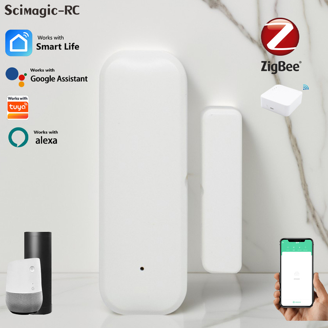 ZigBee Easy Installation WiFi Garage Door Opener Controller Wireless Magnetic Sensor Smart Home Switch Works With Tuya Alexa