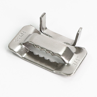 Clips à dents ondulées en acier inoxydable 316, boucle métallique pour sangles galvanisées, fixation pour la construction de pipelines