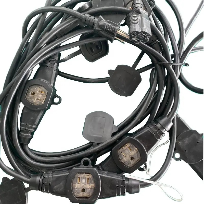 US Splitter Extension Cord AC Power Cord IEC with Multiple Spaced Outlets CEE Industrial Equipment