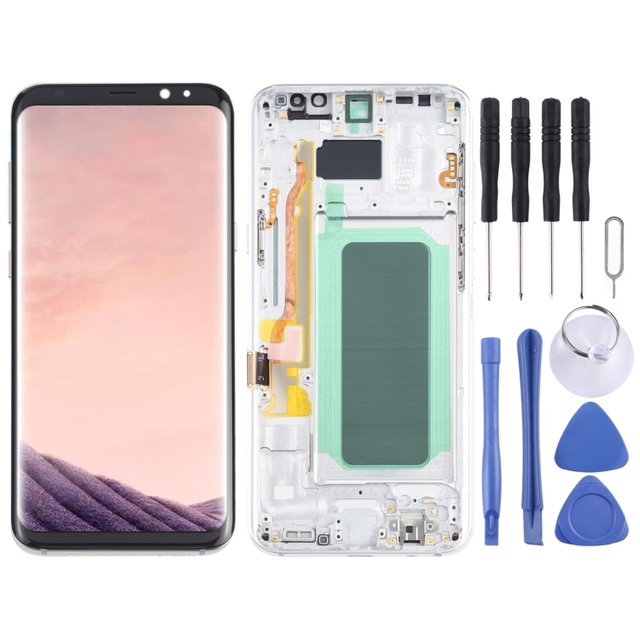 Mobile Phone LCDs OLED LCD Screen for Samsung Galaxy S8+ SM-G955 Digitizer Full Assembly with Frame Dropshipping