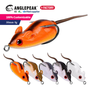 OEM ODM Señuelo de pesca de silicona de 50mm y 9g, suave, realista, tipo rata y rana artificial, para pesca en superficie de pez cabeza de serpiente, lubina y <span class=keywords><strong>lucio</strong></span> - Product Image 6