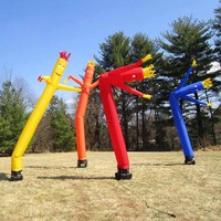 3m Hauteur Vague Gonflable Homme Lumière LED Air Dancing Man Gonflable Air Dancer pour Publicité