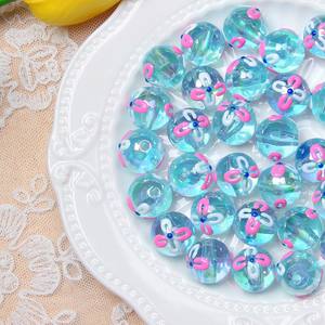 ลูกปัดกลมใหม่หมีเล็กสดลูกปัดทาสีมือ DIY ห่วงโซ่โทรศัพท์มือถือรถแขวนสร้อยข้อมือเครื่องประดับ - Product Image 2