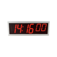Relojes IP PoE de Doble Cara para Aeropuerto, Montaje en Pared o Techo, LED Rojos, Reinicio Automático de Horario de Verano