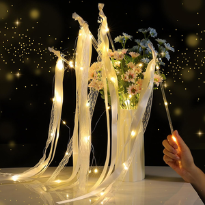 Varitas de Hadas de Seda con Campanas LED y 3 Modos de Iluminación de Colores para Bodas, Año Nuevo y Acción de Gracias - Product Image 1