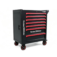 Armoire à outils à 7 tiroirs robuste avec porte latérale, chariot à outils roulant pour garage, atelier, réparation automobile