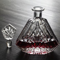 Bouteilles en verre personnalisées professionnelles OLATEC 700 ml, carafe en verre cristal de qualité supérieure pour le vin et le whisky, au design élégant
