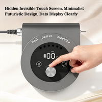 Ponceuse à ongles sans fil OEM ODM 45000 tr/min avec moteur sans balais, écran tactile, double commande pour les mains et les pieds, pour importateurs