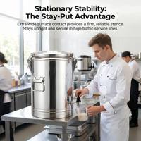 Conteneur alimentaire isotherme en acier inoxydable commercial, baril pour la restauration, chauffe-plats thermique, seau thermique pour restaurant, hôtel, buffet