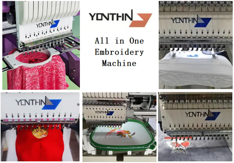 Yonthin Domestic MT-1501 Hat Monogram Logo T shirt Ca p Embroidery Machine Computerized for Home Use