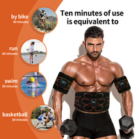 Ceinture de massage portable rechargeable en silicone pour électrostimulation ciblée des zones abdominales et musculaires