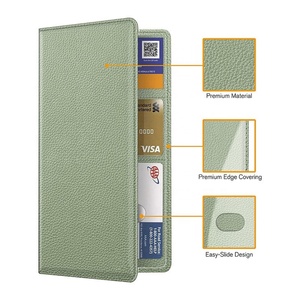 Long PU Leather Large Car Registration and Insurance Card Clip Vehicle Box Card Organizer ID Clip Wallet - Product Image 3