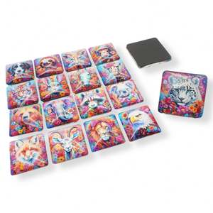 Custom Design Country City Landmark Animals Souvenir Gifts <b>Square</b> Refrigerator <b>Magnet</b> - Product Image 2