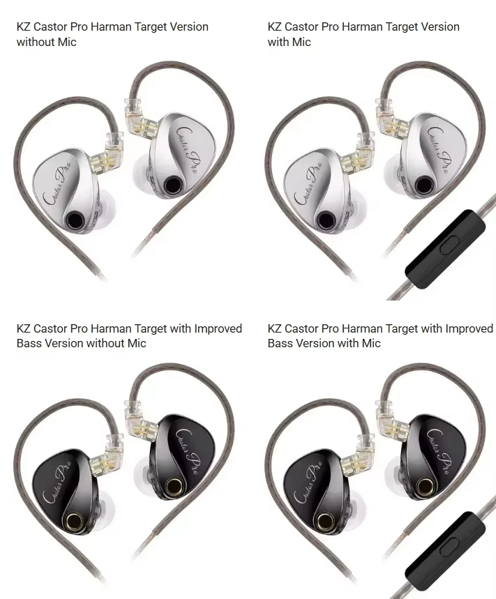 KZ Castor Pro Tunable in Ear Monitor HiFi Improved Bass Gaming Music ...
