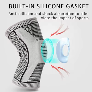 男性と女性のためのカスタマイズされたスポーツ鎮痛膝ブレース圧縮膝スリーブ膝サポート - Product Image 5