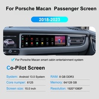 Sistema de Entretenimiento Multimedia con Pantalla Táctil IPS de 14.5 Pulgadas, Radio para Auto con Android Auto y Carplay para Porsche Macan 2018-2025