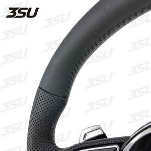 Volante de Cuero con Fibra de Carbono para <span class=keywords><strong>Audi</strong></span> <span class=keywords><strong>A1</strong></span> A3 A4 A5 A7 A8 Q3 Q5 Q7 RS3 S3 S4 S5 RS6 RS7 TT TTRS, Accesorios para Coche, 2019 2020 <span class=keywords><strong>2021</strong></span> - Product Image 6