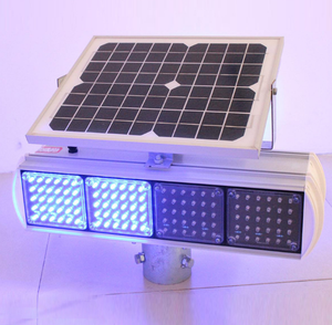 Lumière stroboscopique de feu de signalisation LED <span class=keywords><strong>double</strong></span> flash rouge et bleu solaire de haute qualité - Product Image 3