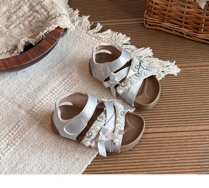 Sandalias de Princesa con Perlas para Niñas, Verano 2026, Nuevas, Suela Suave Antideslizante, Ligeras, Transpirables, Parte Superior de PU, Moda Infantil - Product Image 6