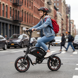 Bicicleta Eléctrica Plegable DYU D3S de 14 Pulgadas, Mini Bicicleta Eléctrica Plegable con Motor sin Escobillas en el Buje Trasero y Batería de Litio - Product Image 3