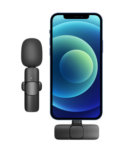 Microfone lavalier sem fio de alta qualidade, ótimo para montagem de vlogging