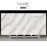 Feuilles de pierre artificielles polies, Surface de Surface, cristal massif, pierre à Quartz blanche, grande étiquette de comptoir