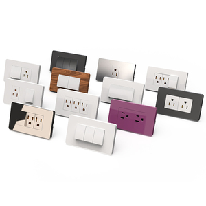 Toma de corriente Lumex American Standard Furniture <span class=keywords><strong>Outlet</strong></span> con toma de interruptor doble USB Tomacorrientes Negros - Product Image 1