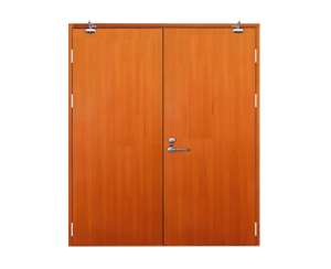 Porte coupe-feu en bois de style européen avec panneau de <span class=keywords><strong>vision</strong></span> vitré, porte coupe-feu pour hôtel, école - Product Image 4