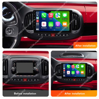 MEKEDE MS Android 12 8 + 128G écrans d'affichage de voiture pour Fiat 500L 2016-2023 360 caméra ADAS DVR lecteur dvd de voiture gps