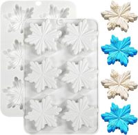 Moule en silicone 3D flocon de neige pour chocolats, bonbons, gommes, gelées, fondants - Idéal pour Noël et l'hiver