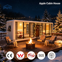 Cabane Apple Premium de 26 m², maison préfabriquée modulaire avec cuisine, prête pour le glamping
