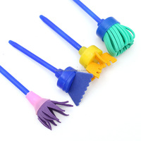 Ensemble de pinceaux de peinture pour enfants, forme personnalisée, écologiques, non toxiques, en plastique, à tenir verticalement