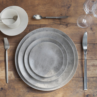 Service de table en porcelaine mate grise de style nordique, assiettes en céramique pour mariage, restaurant moderne, hôtel, restauration, mise en place de table