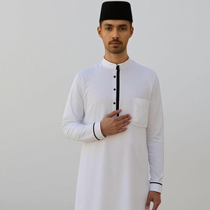 Prix d'usine pour robe femme moderne Cekak Musang plissée froissée respirante en tissu frais S-5XL Raya 2025 décontractée automne faible MOQ - Product Image 4