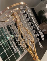 HY Grand Vases En Verre Acrylique Pour Centres De Table De Mariage Centro De Mesa Para Boda Trompette Or Argent Centres De Table