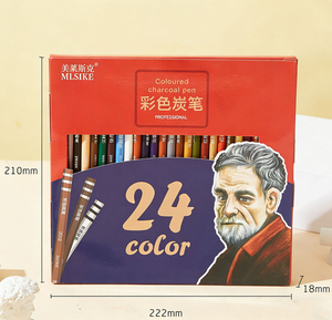 Set di 24 <span class=keywords><strong>Matite</strong></span> <span class=keywords><strong>Colorate</strong></span> ad Acquarello e <span class=keywords><strong>Carboncino</strong></span> per Schizzi, per Studenti d'Arte, Bambini e Artisti, Set di <span class=keywords><strong>Matite</strong></span> da Disegno e Colorazione - Product Image 2