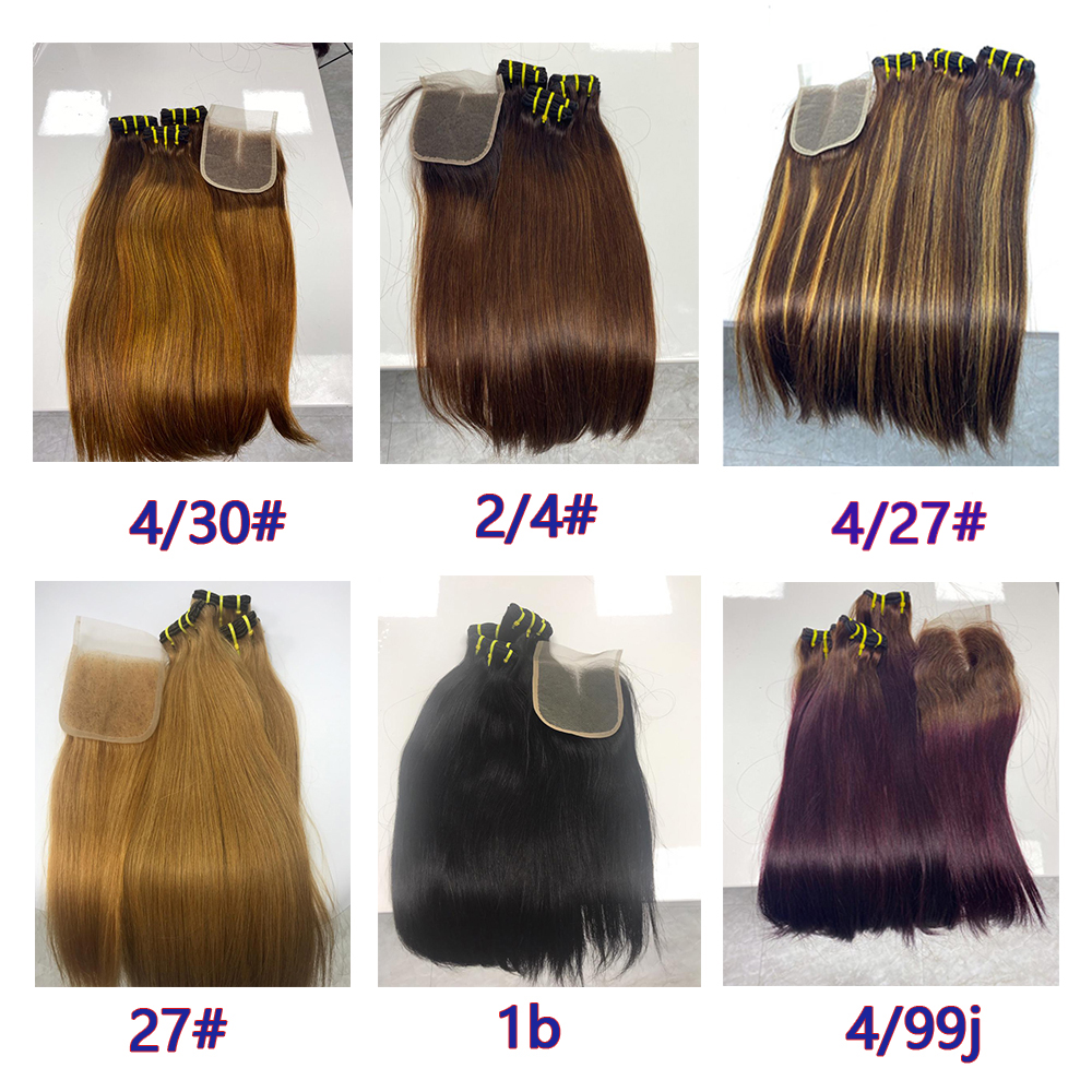 Cheveux humains colorés