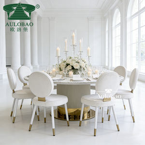 Lujosas mesas de boda con marco de acero inoxidable MDF para novia y novio - Product Image 3