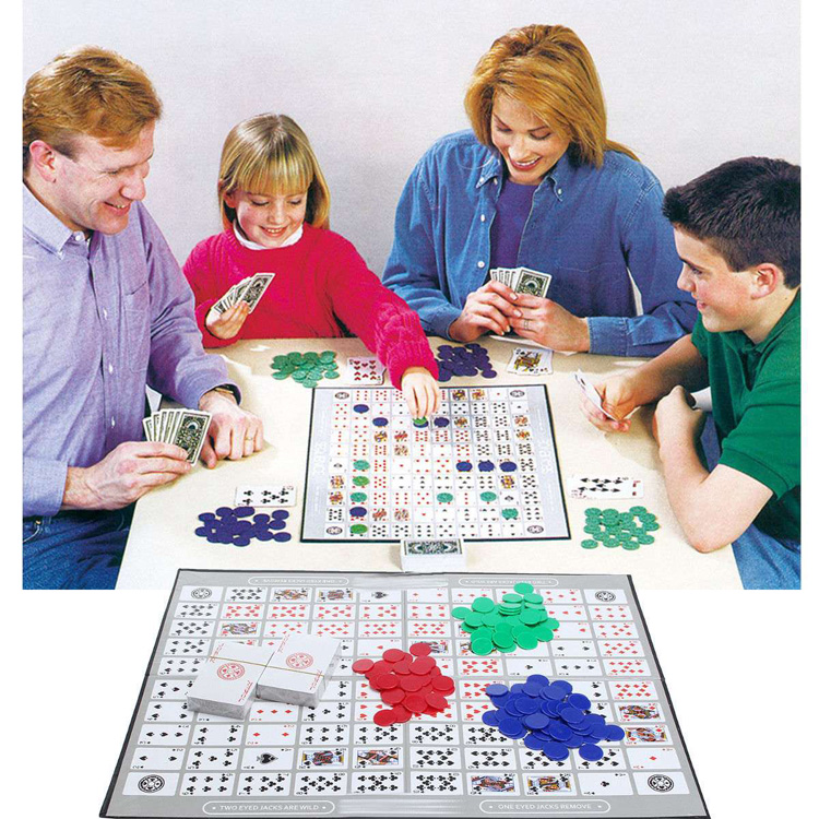 Version anglaise et arabe Jeu de société de stratégie Chips Family Card Board Game pour enfants et adultes