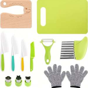 Cuchillos de Cocina Ecológicos y Seguros para Niños, Mango de PP, Cortador de Frutas para Niños Pequeños, Juego de Cuchillos de Plástico Personalizados - Product Image 5