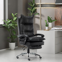 Chaise de bureau de direction ergonomique moderne avec repose-pieds, support lombaire, massage en cuir, extensible, vente en gros, chaise de gestionnaire saine