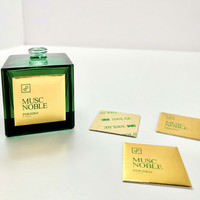 Étiquettes autocollantes personnalisées de luxe miniatures en or estampé électroformé, étanches, pour bougies, cadres photo, artisanat