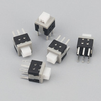 Interrupteurs à bouton-poussoir électroniques KFC-5.8-5.8-B 5.8*5.8 en cuivre à tête ronde, autobloquants, 6 broches, DC30V, normalement ouverts/fermés