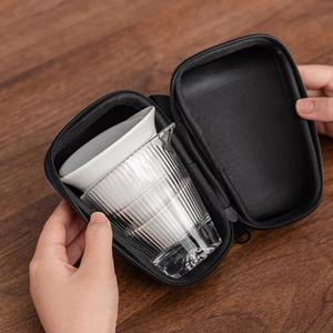 Juego de té de viaje con tapa de porcelana de cerámica blanca moderna portátil una olla tres tazas 150ml taza rápida de estilo Zen asiático - Product Image 2