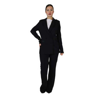 กางเกง Donna Pantalone Nero เอวสูงทรงขาบานสำหรับผู้หญิง ชุดทำงาน - Product Image 4