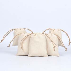 Bolsas de Muselina con Cordón de Algodón de 8*10cm, Logotipo Personalizable, Bolsas de Tela Reciclables Imprimibles para Uso en Embalaje de Artesanías - Product Image 3