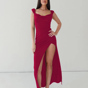 sachin and babi light blue dress The Highest Slit Dress That Actually Works for Real Nights Out My Honest  Experience Wearing It