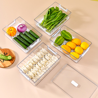 Boîte de rangement de réfrigérateur, Classification réfrigérateur, œufs, fruits et légumes boîte de rangement, conteneurs avec passoire de vidange à grille