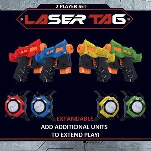 Set di 4 Pistole Laser Tag KSF con Gilet <span class=keywords><strong>per</strong></span> 4 Giocatori, Gioco Laser Tag Digitale <span class=keywords><strong>per</strong></span> <span class=keywords><strong>Bambini</strong></span> da Interno ed Esterno - Product Image 3